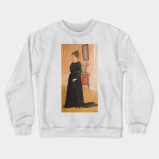 Portrait of Mrs Signe Thiel by Carl Larsson Crewneck Sweatshirt